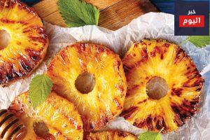 الأناناس المغطى بالجبنة مع القرفة - Spiced glazed pineapple with cinnamon fromage frais