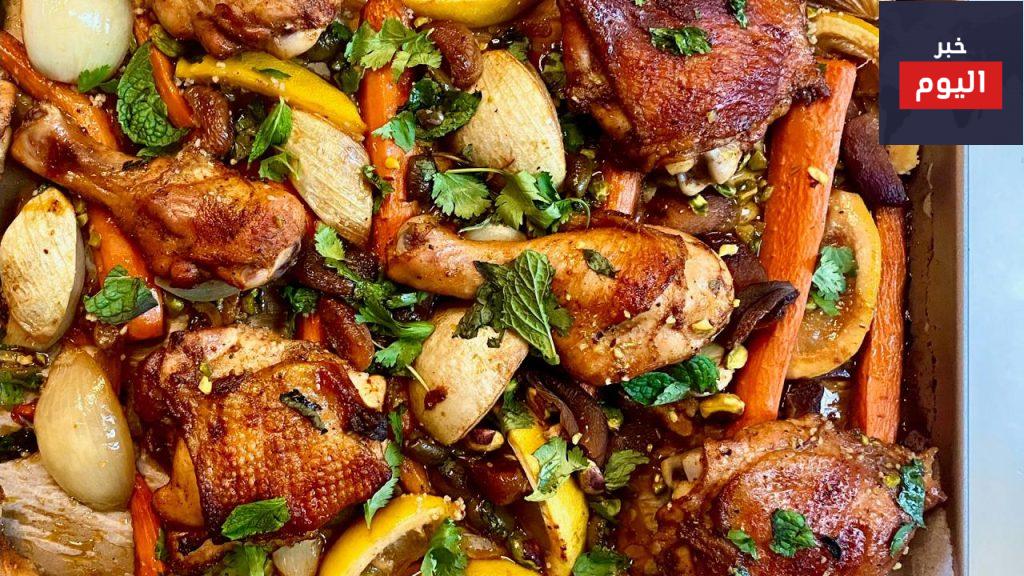 طبق الدجاج المغربي - Moroccan-style chicken