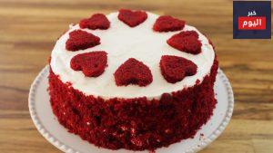 الكيكة المخملية الحمراء ليوم الحب