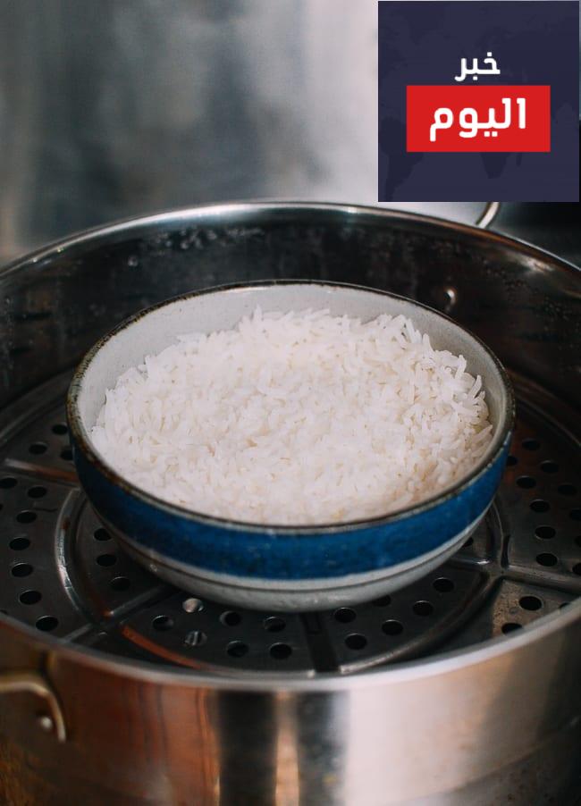 طريقة عمل أرز على البخار