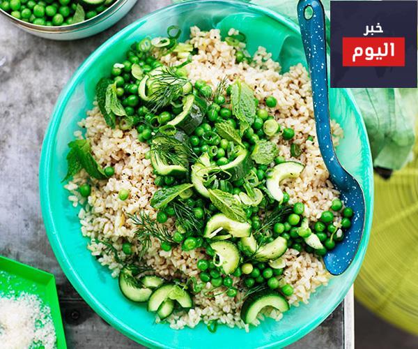 طريقة تحضير سلطة الأرز مع البازلاء