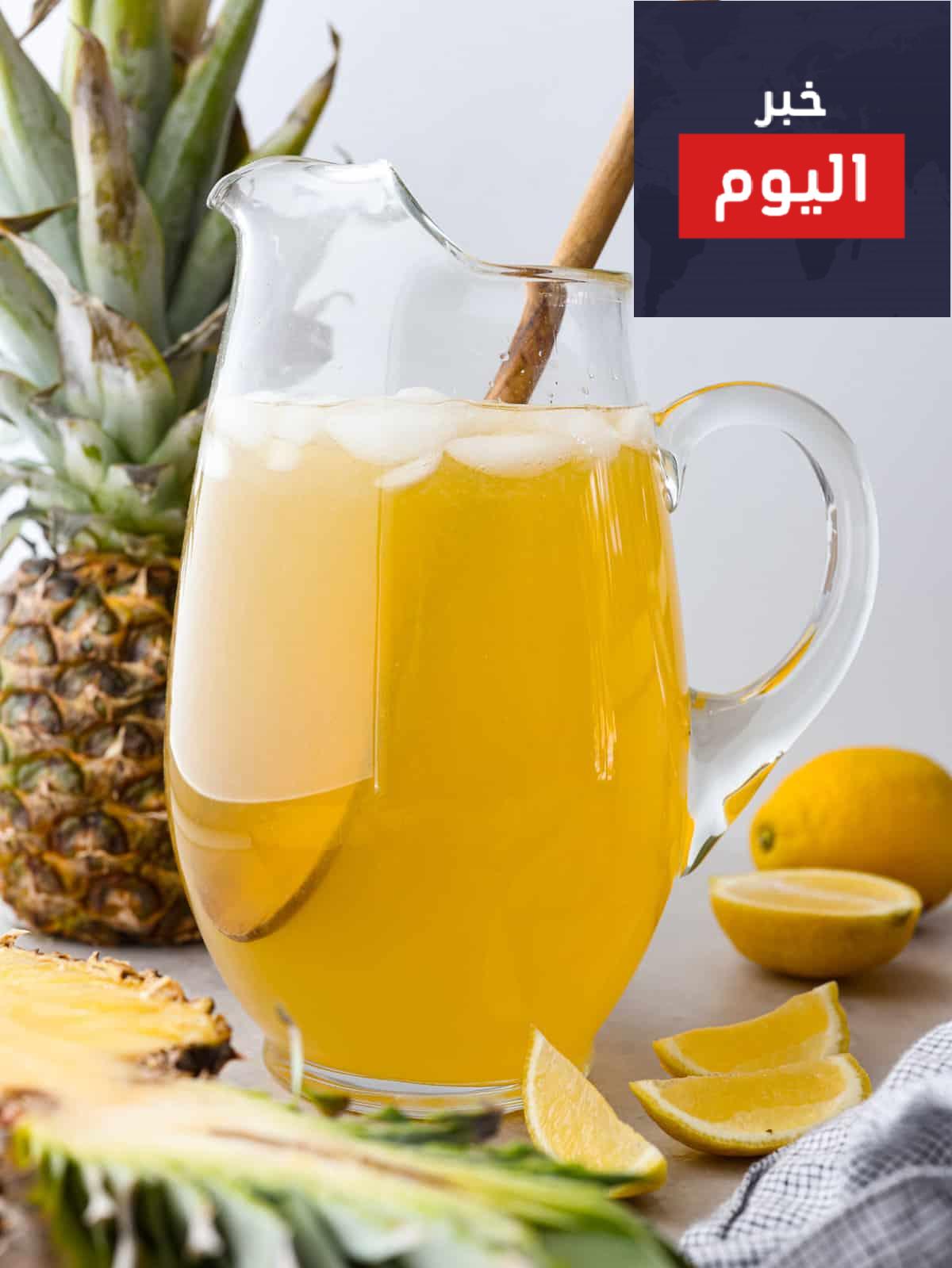 عصير الاناناس بالليمون