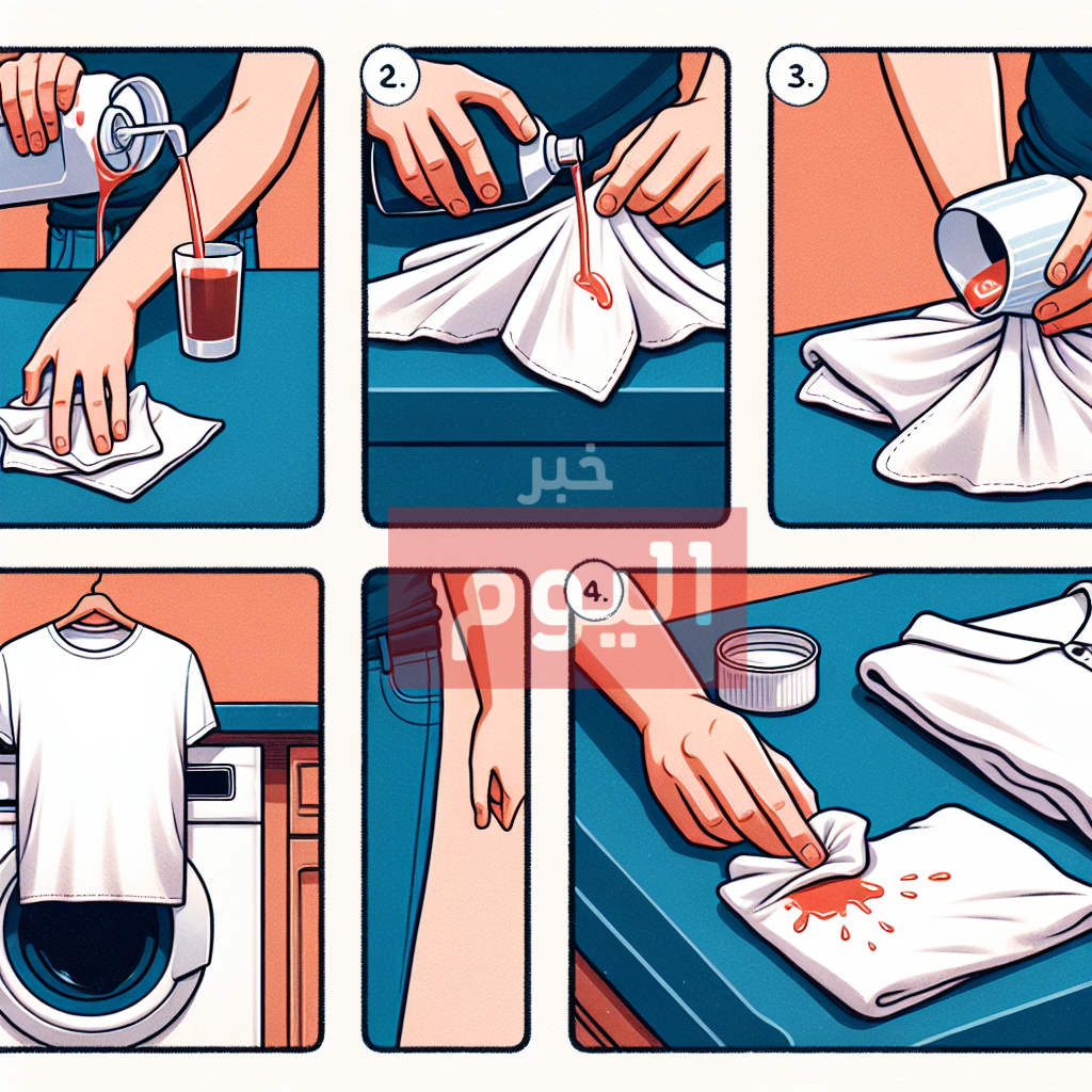 طريقة إزالة البقع من الملابس البيضاء