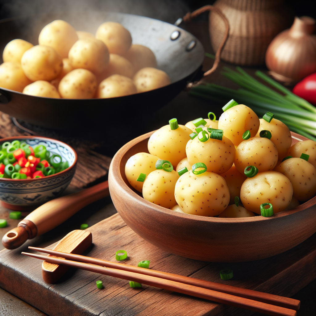 طريقة صينية كرات البطاطس